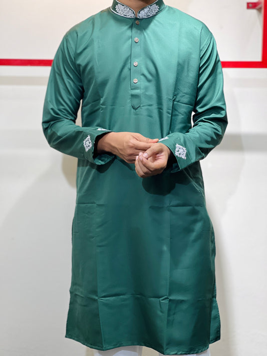 Premium Cotton Semi-Long Panjabi